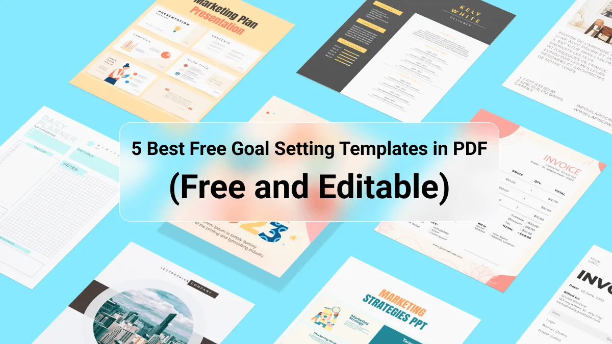 5 Best Free Goal Setting Templates in PDF (Free and Editable)