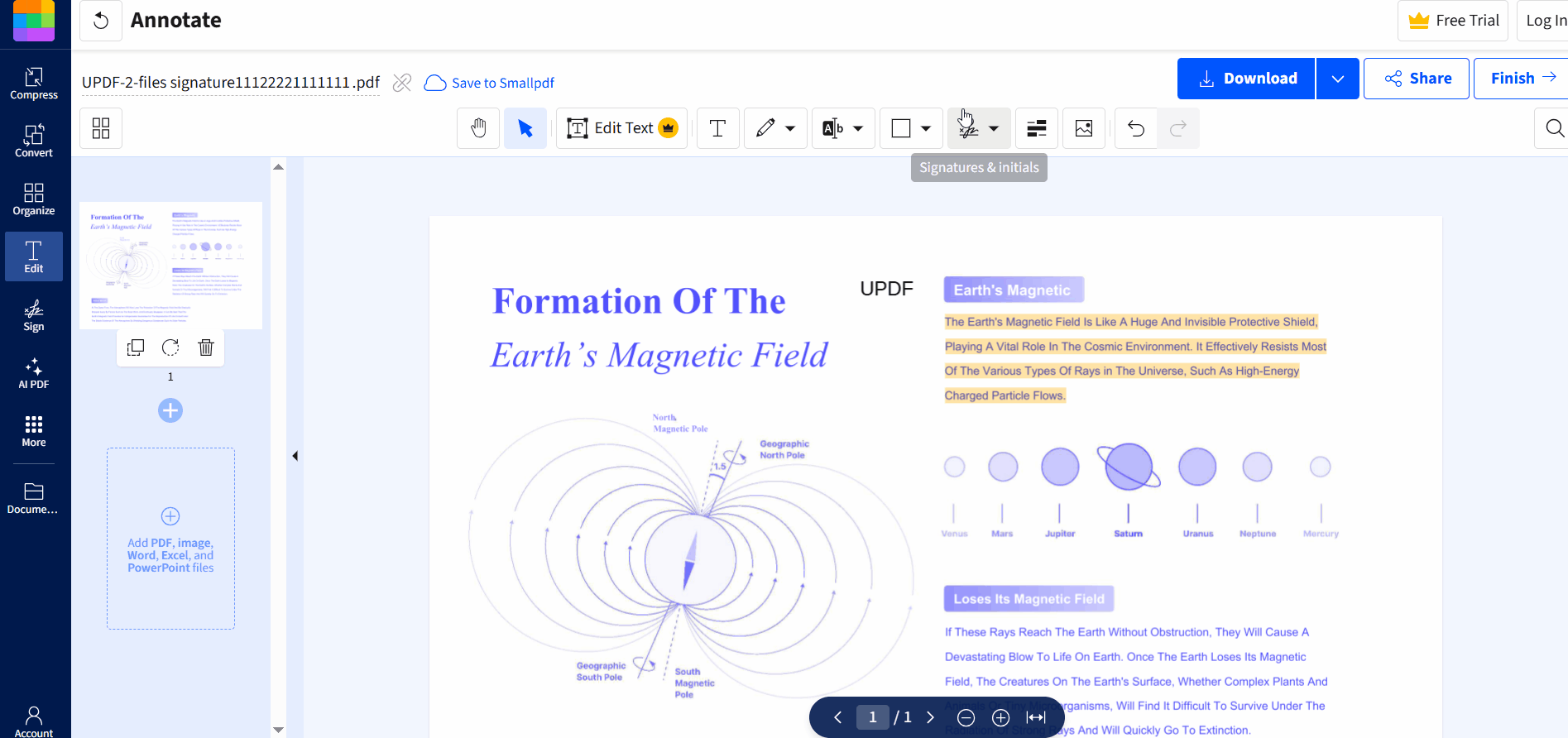 how add signature chromebook browser tool