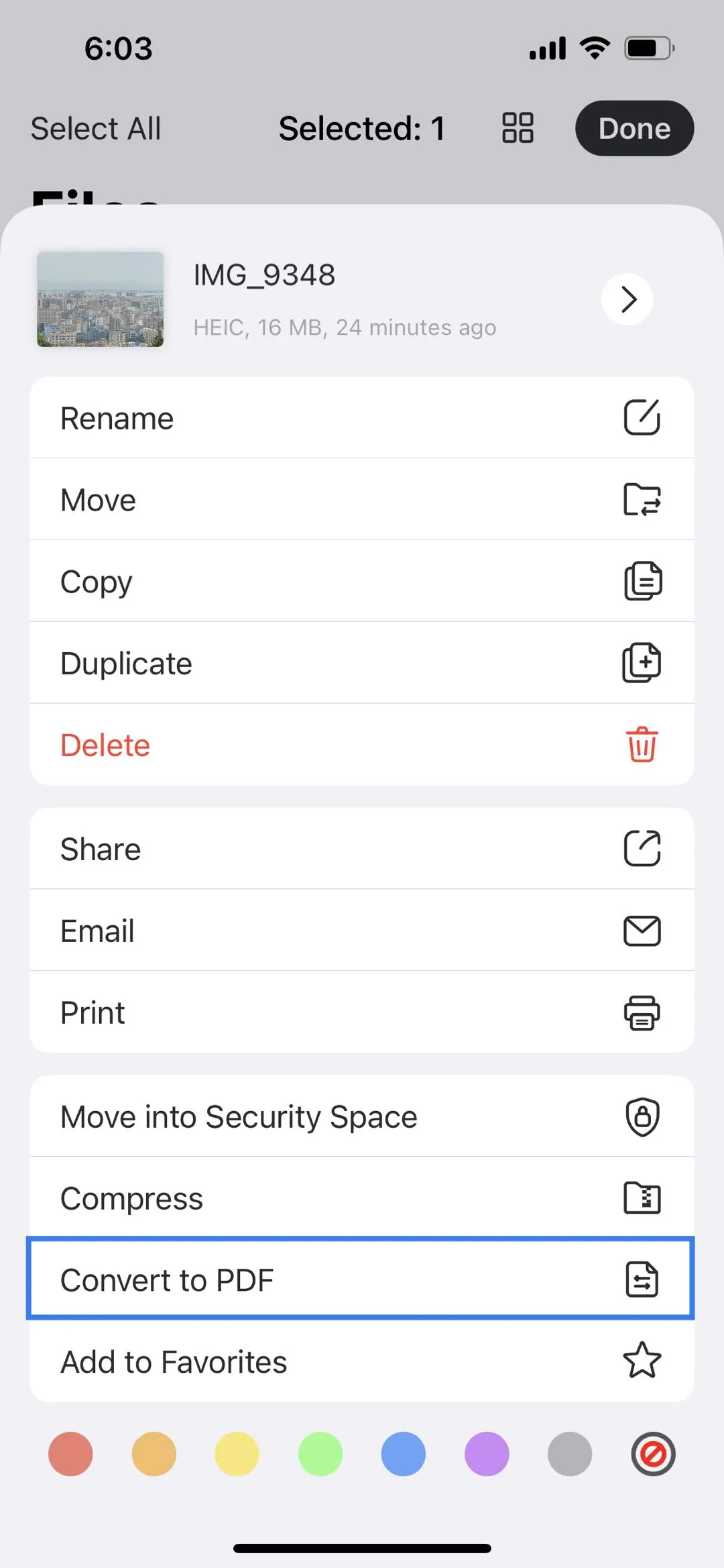 how to create pdf on iphone from photo