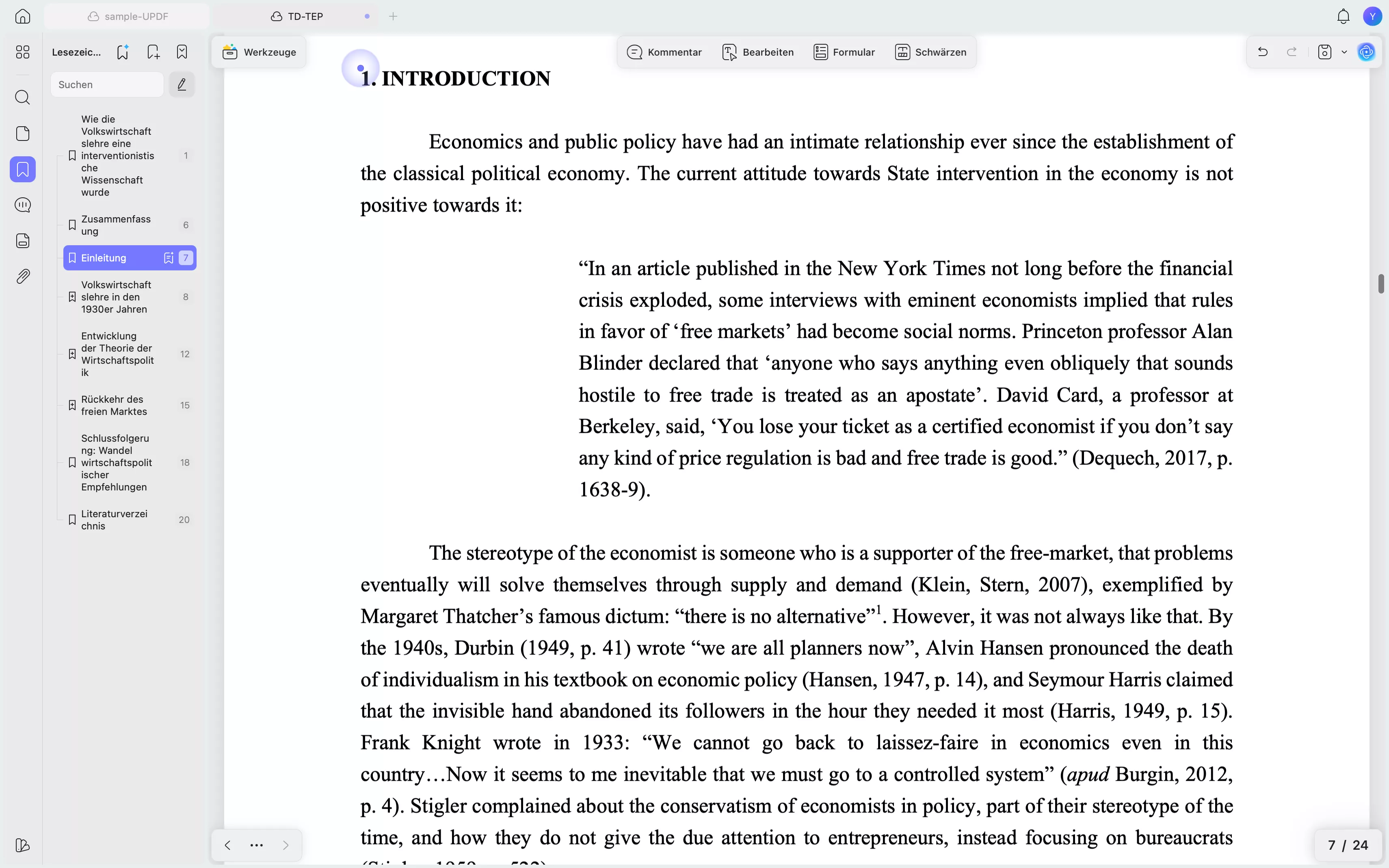 Lesezeichen erstellen