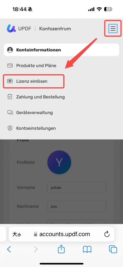 Lizenz einlösen