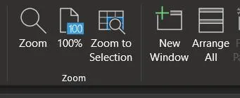 New Window button in excel 