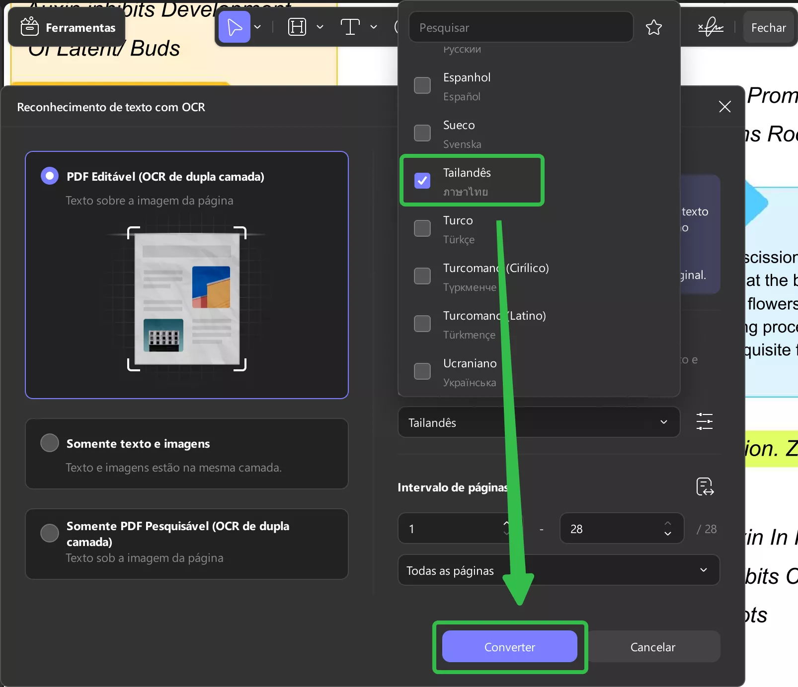 comecer a aplicar o ocr