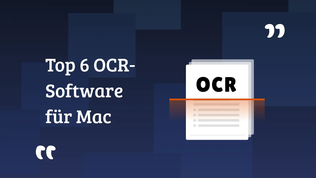 Top 6 OCR-Software für Mac im Jahr 2023