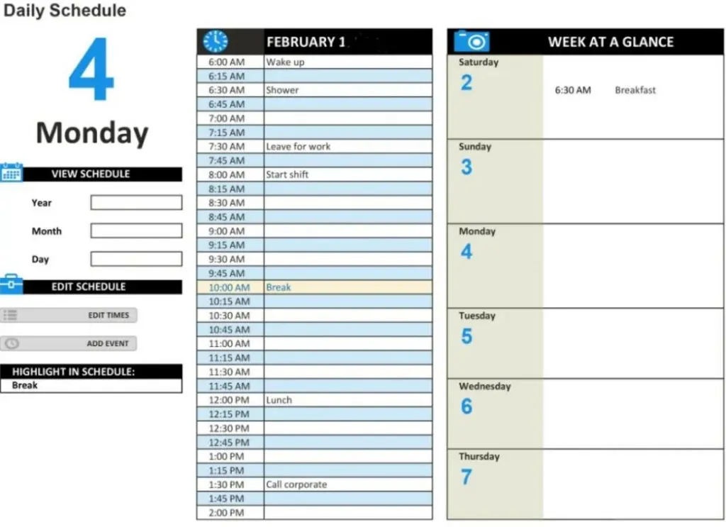 Office Hours Tracker Template Excel