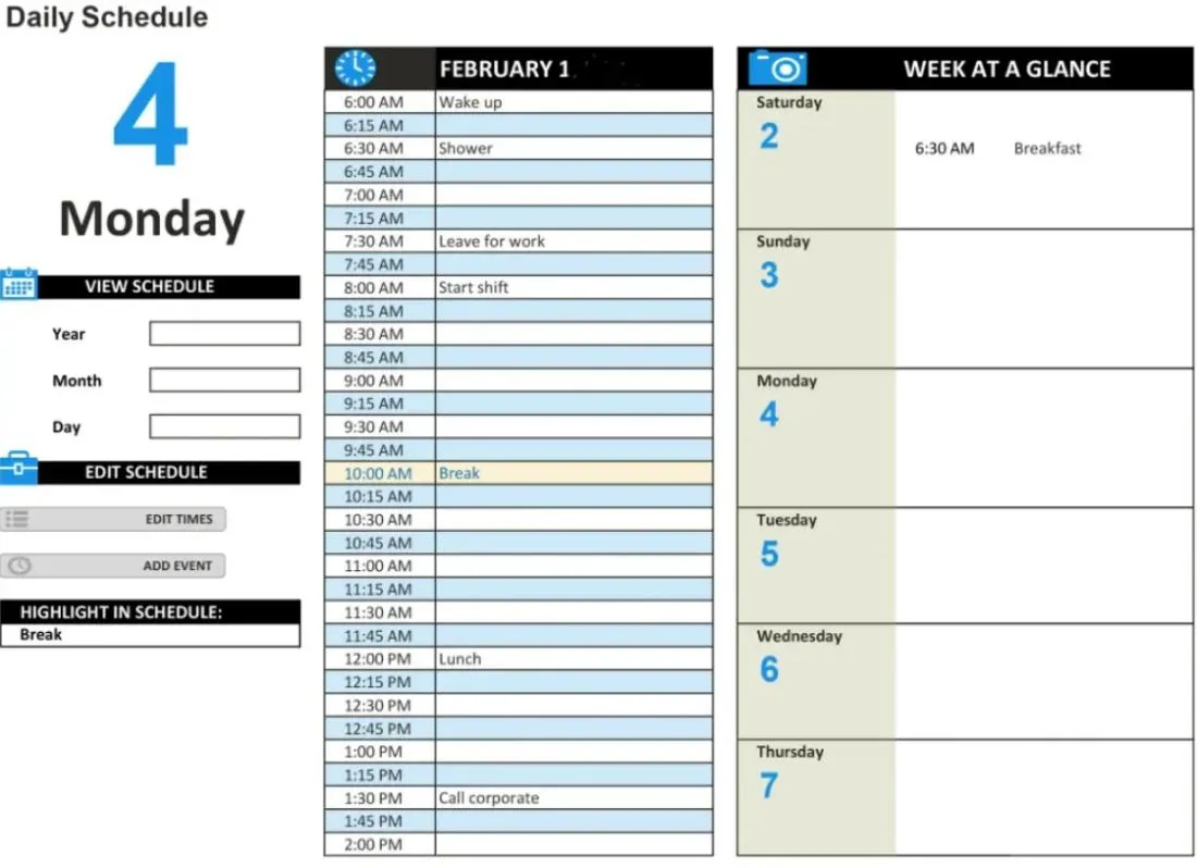 Modelo de Rastreador de Horas do Office Excel