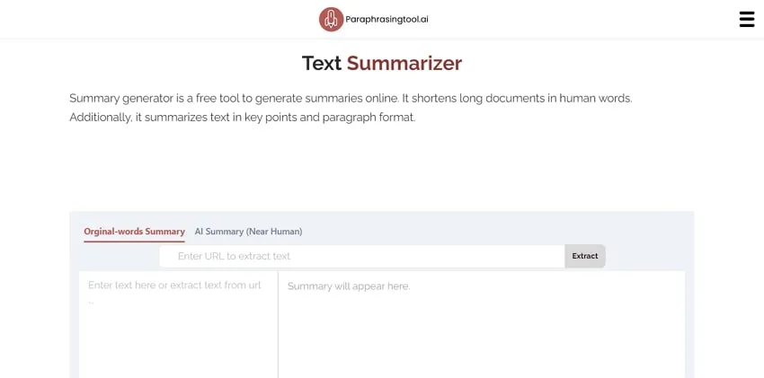 Paraphrasingtool.AI résumé du texte en ligne