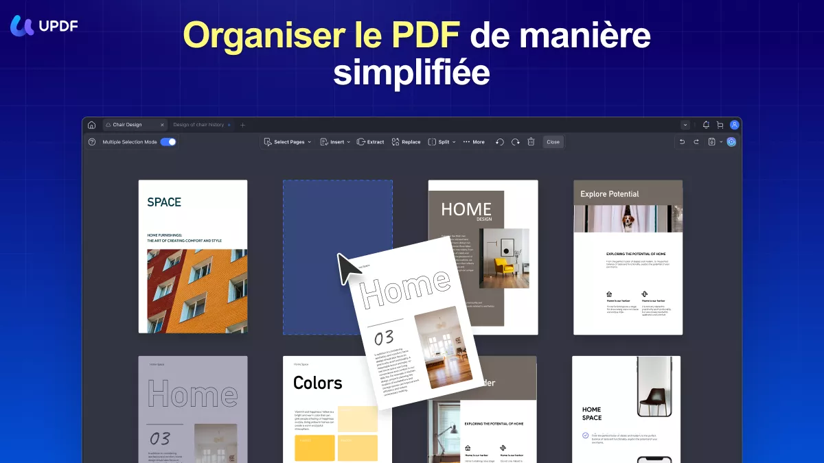 organiser les pages sur UPDF