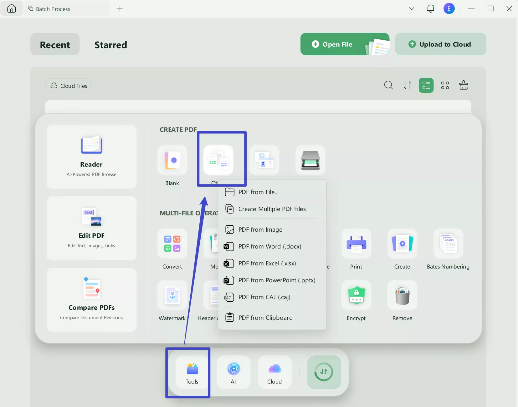 create pdf from files