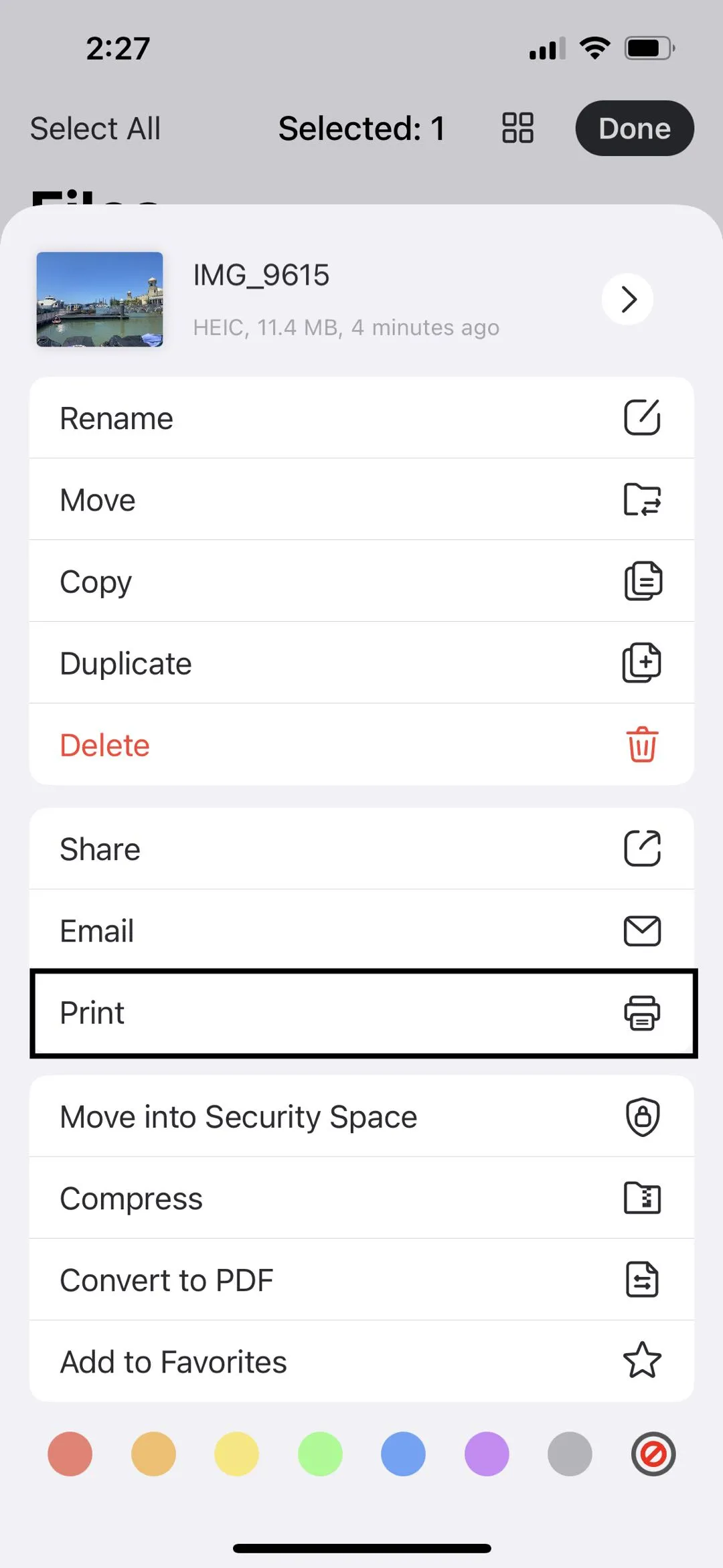 how to print pdf from iphone