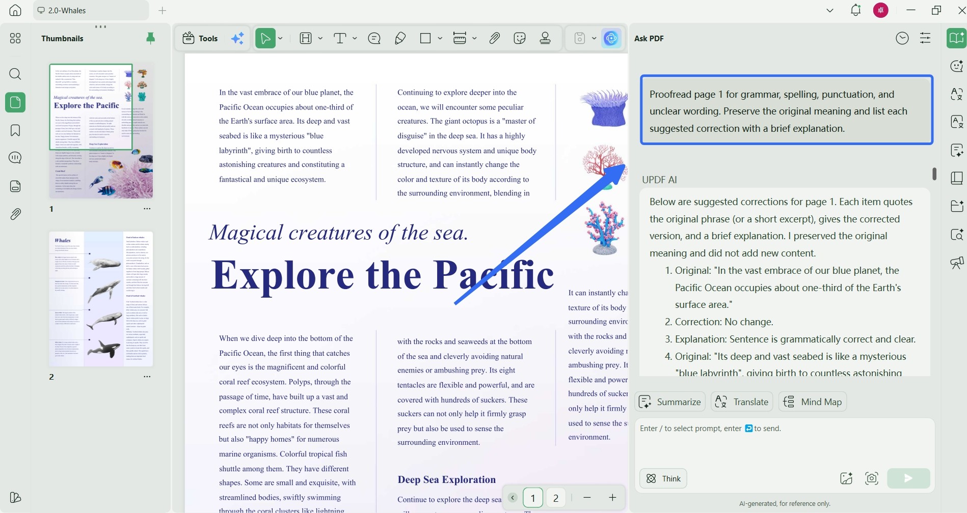 proofread pdf page