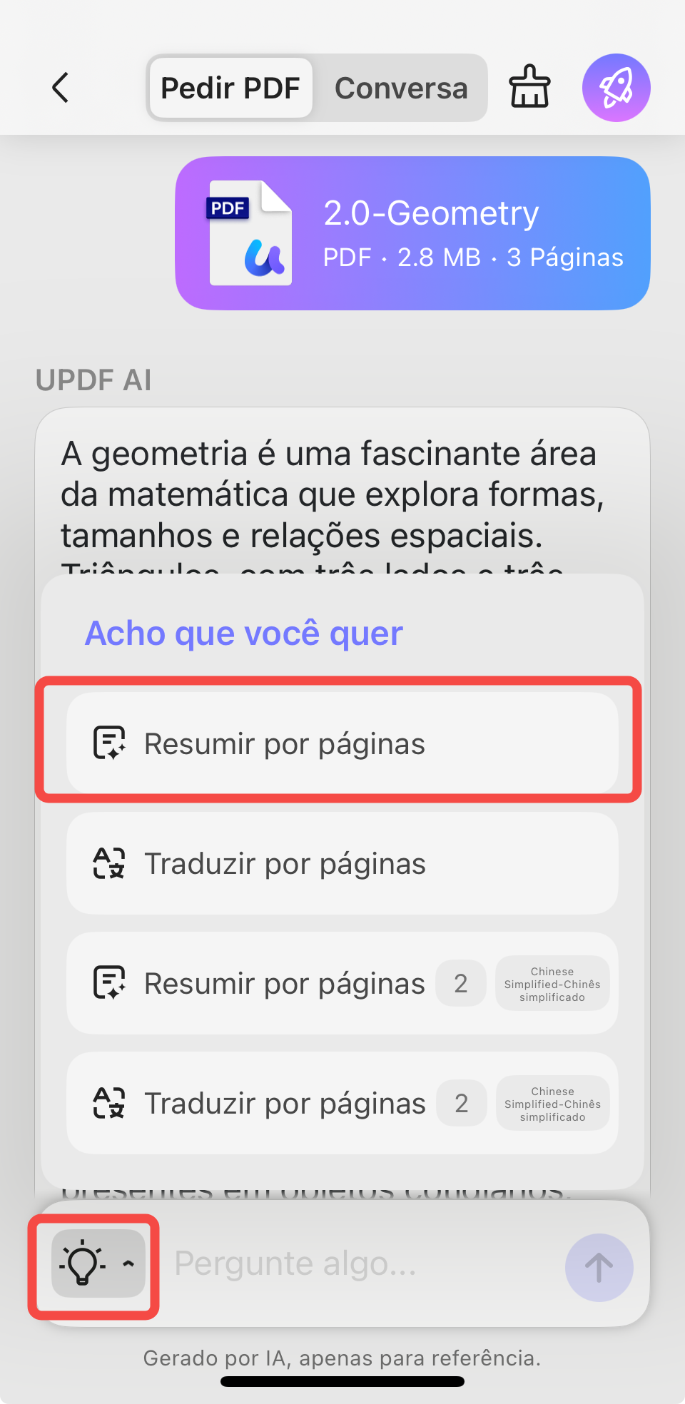 resumir por páginas