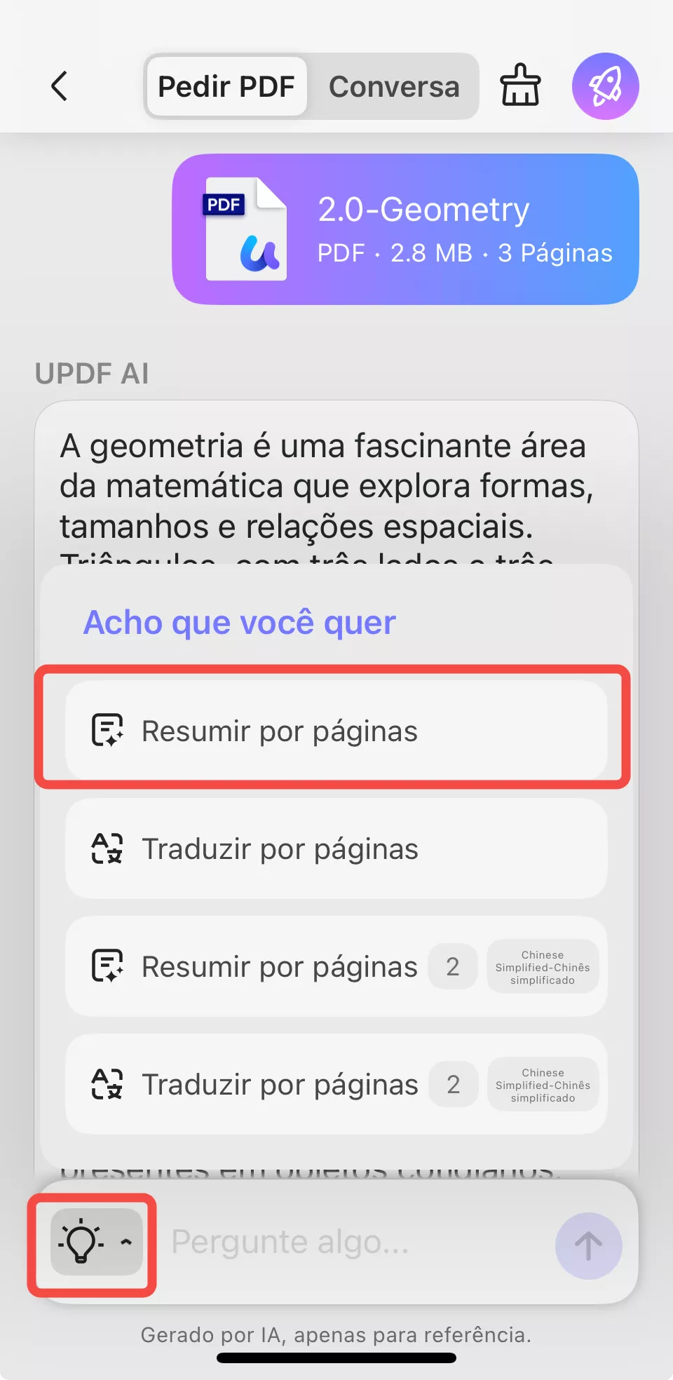 resumir por páginas