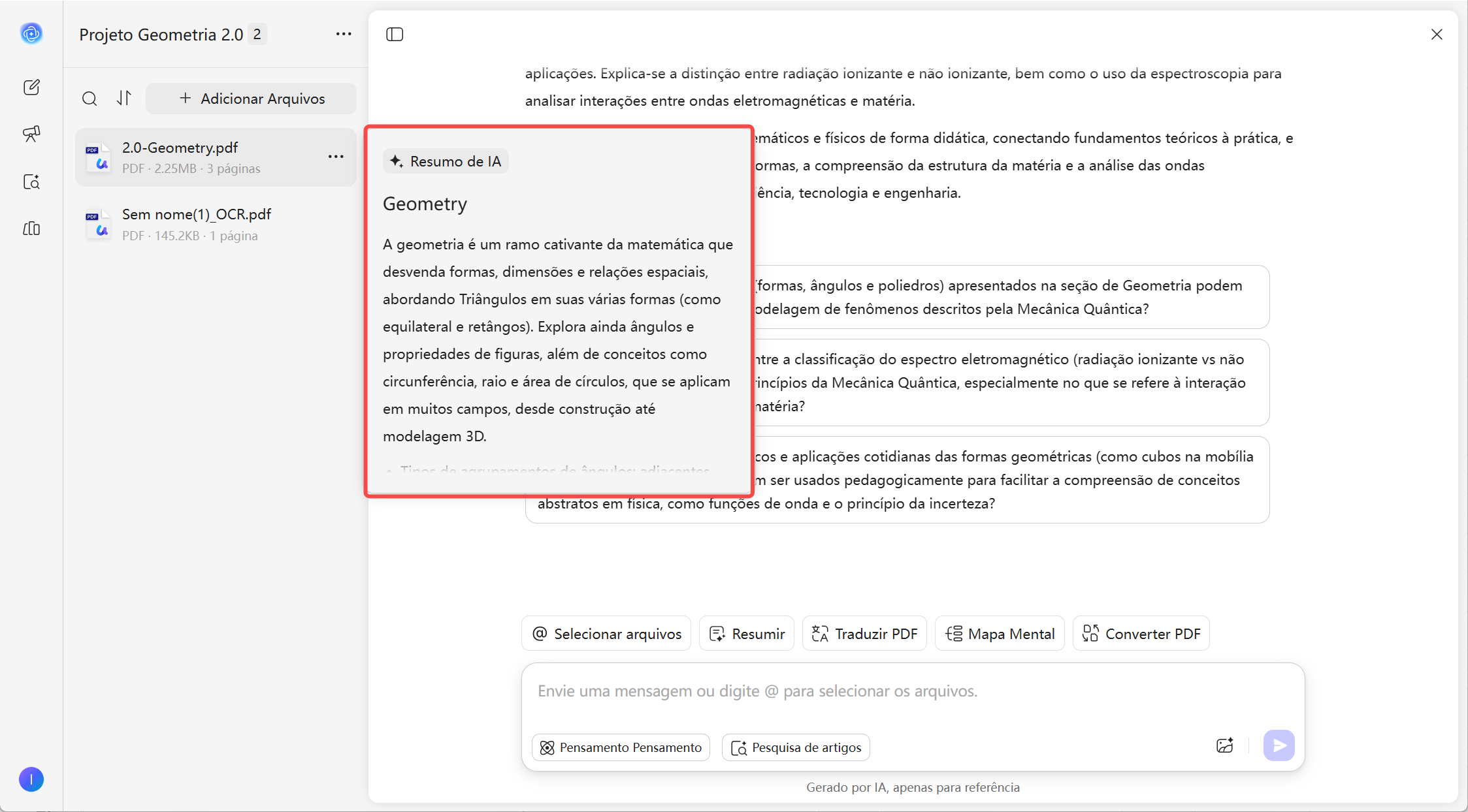 resumo de ia