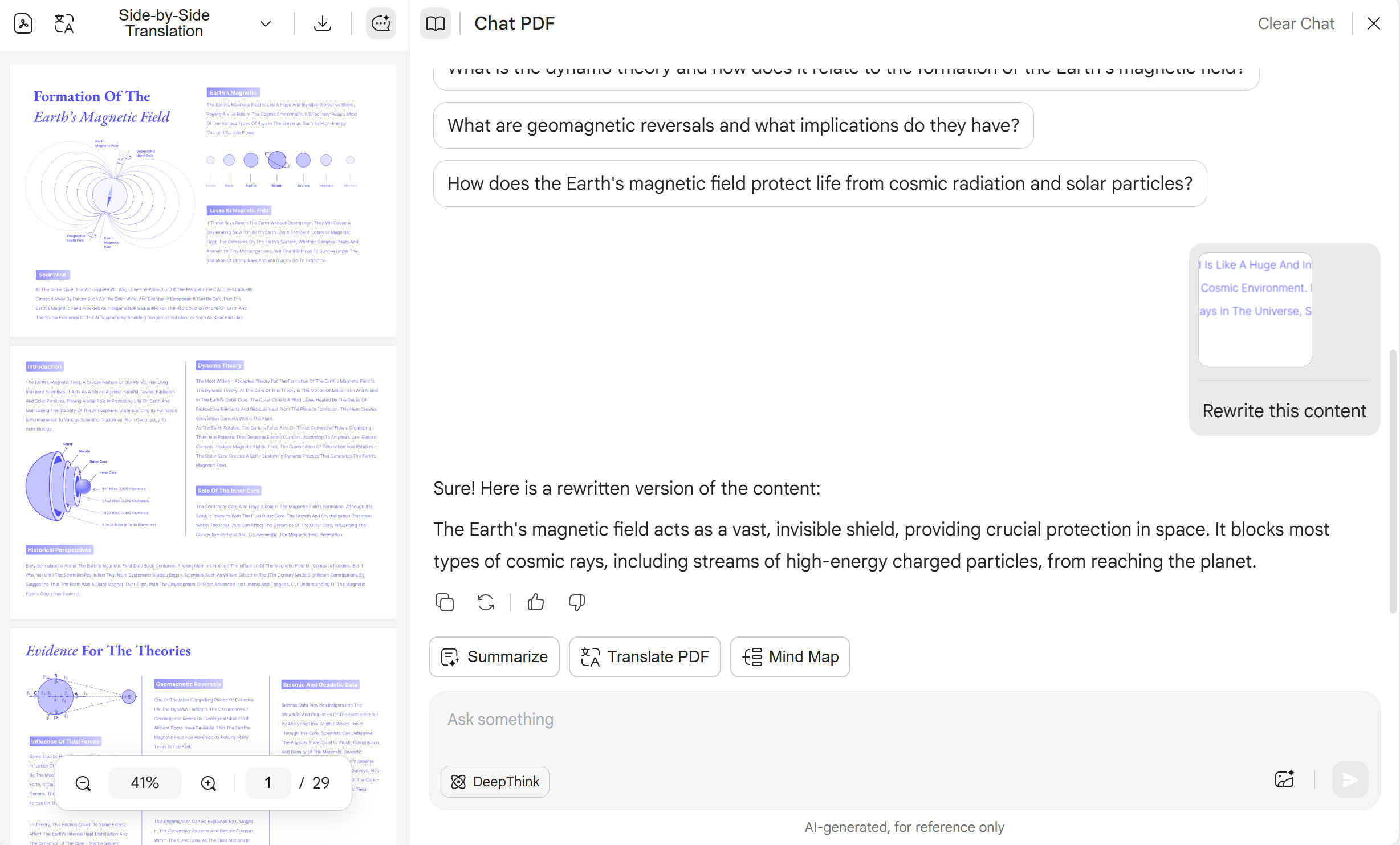 Rewrite the content in PDF with updf's online ai assistant