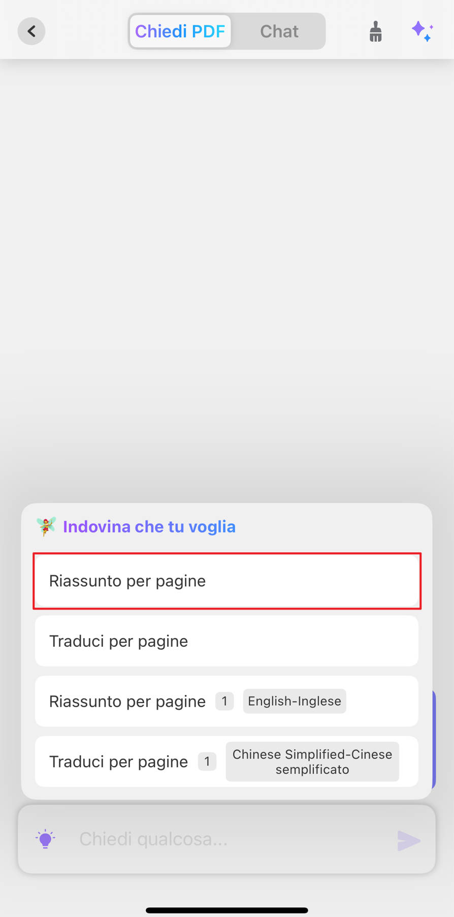 Riassumi PDF per pagina su iOS