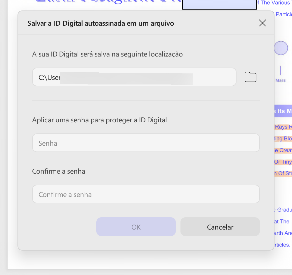salvar id digital