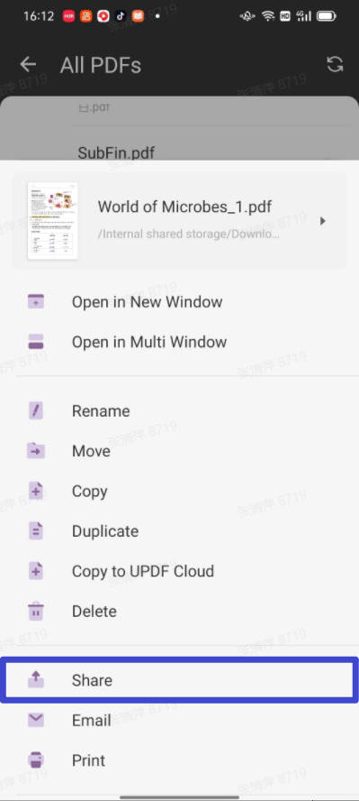 Wie Sie ein PDF auf einem Android-Gerät mit UPDF senden können