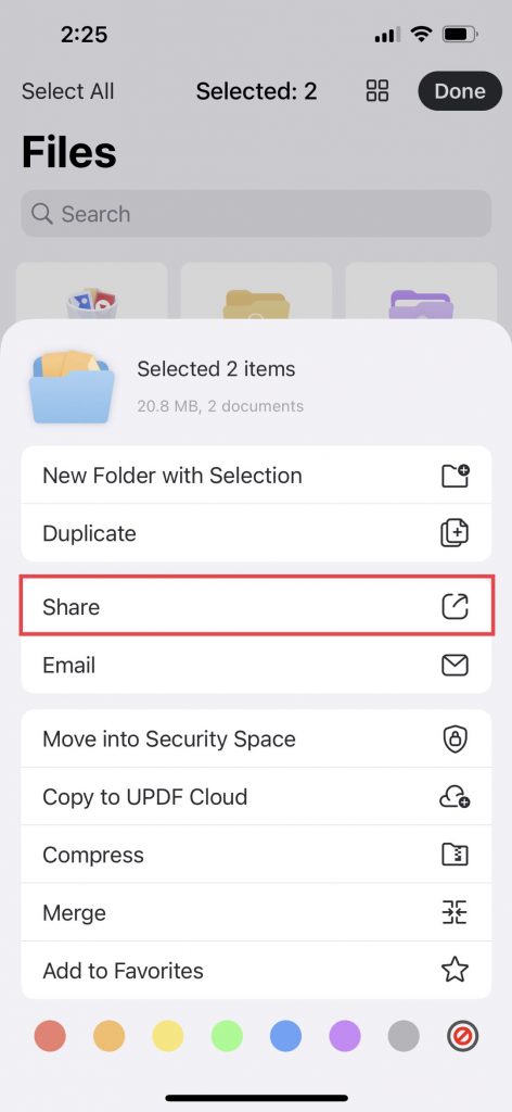 Foto auf dem iPhone in PDF umwandeln mit der Druckeroption 1