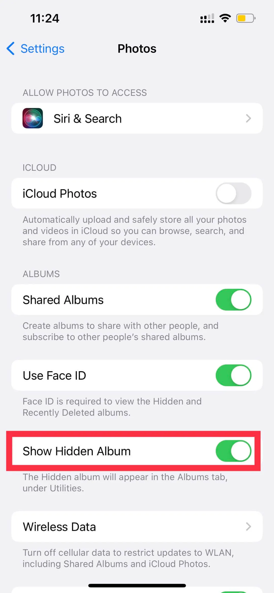 how to make a hidden album on iphone