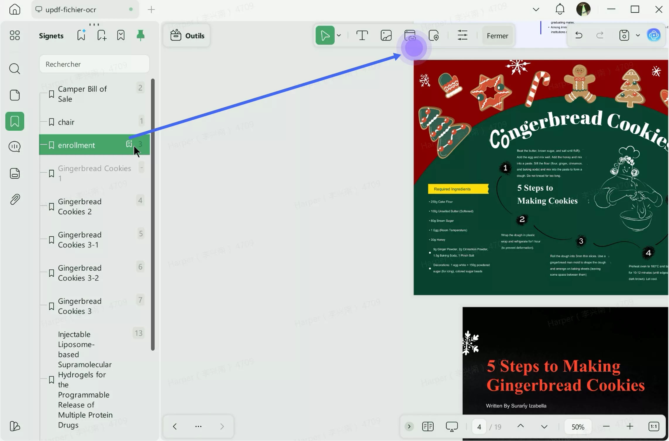 générer des signets