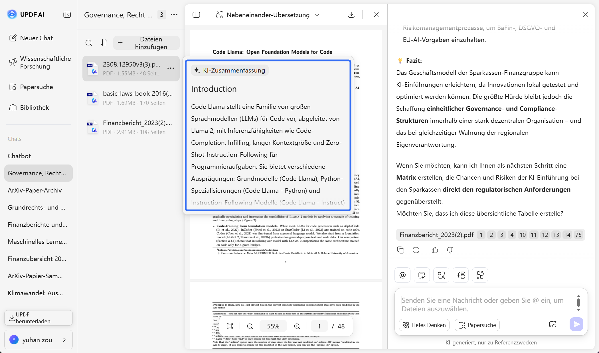Verschaffen Sie sich einen Überblick über jede Datei.