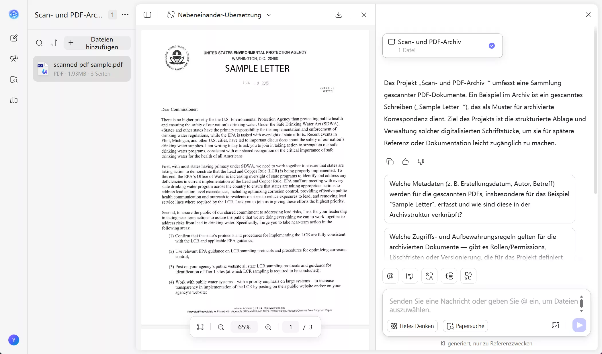 Wählen Sie die zusammenzufassenden Dateien aus