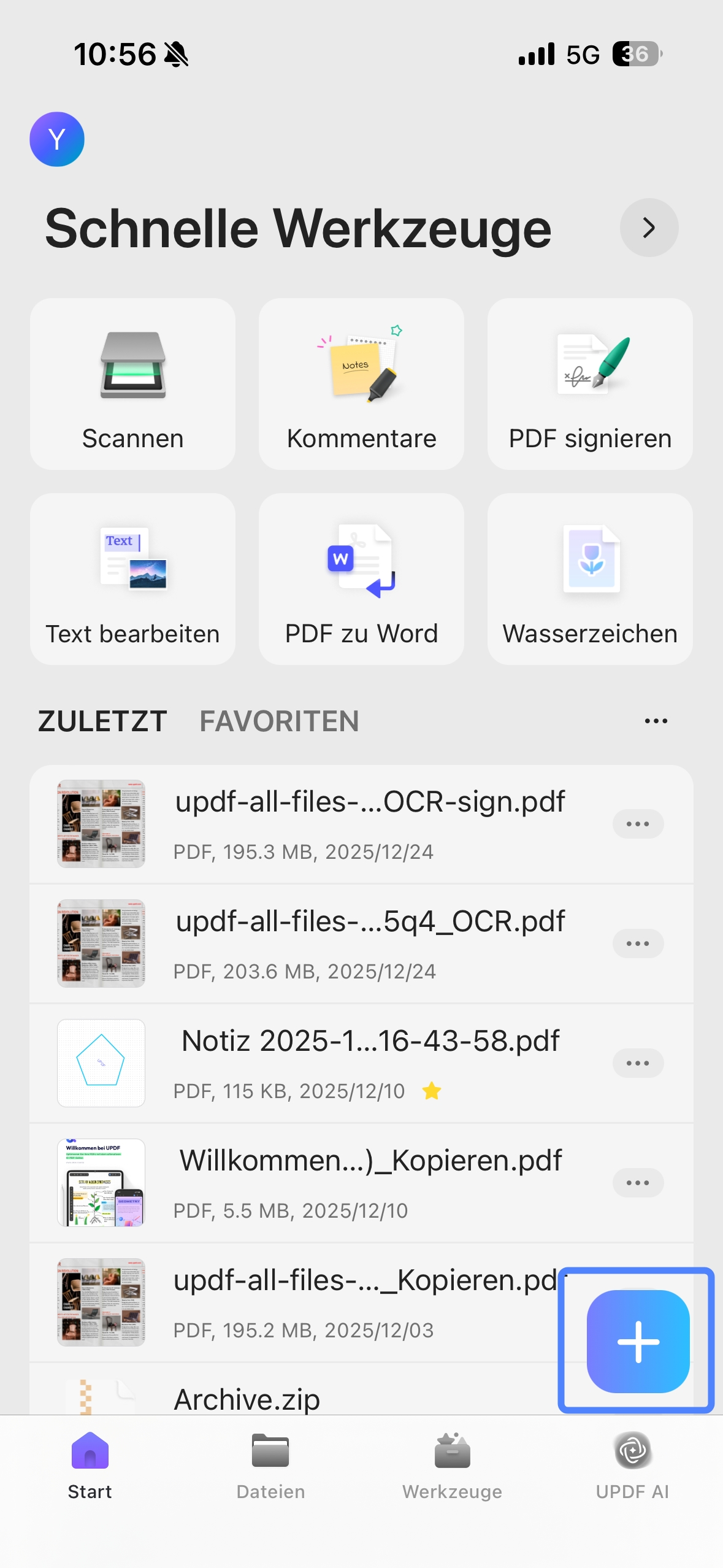 mit UPDF AI zusammenfassen