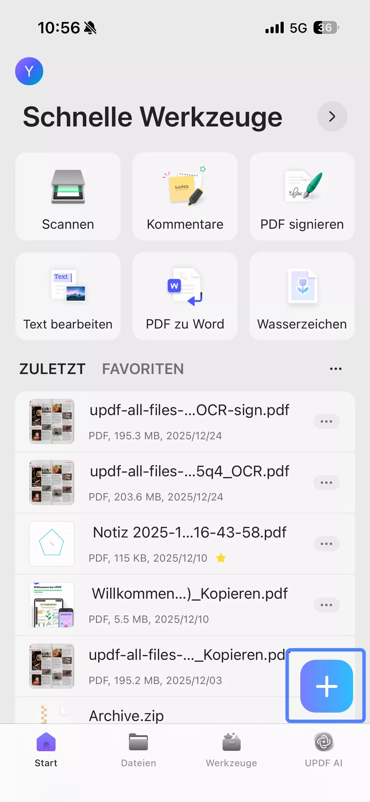 mit UPDF AI zusammenfassen