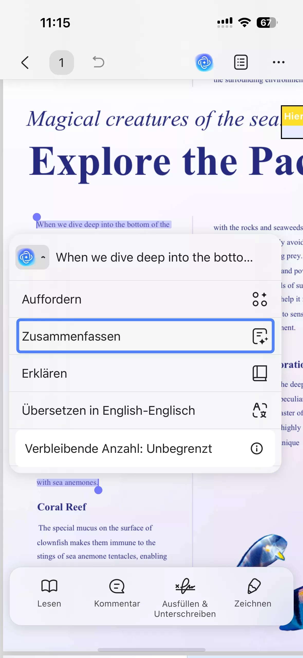 Zum Zusammenfassen auswählen