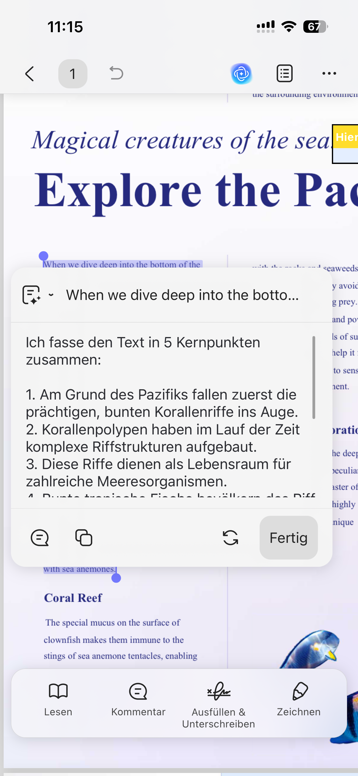 kopieren, einfügen und schnell lesen