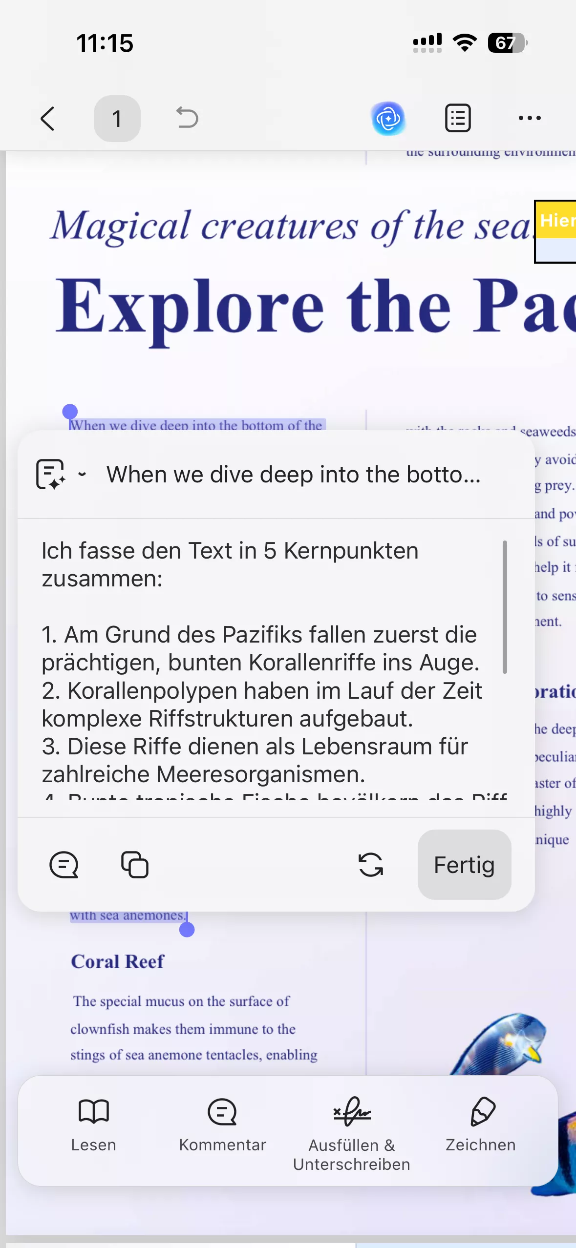 Zum Zusammenfassen auswählen