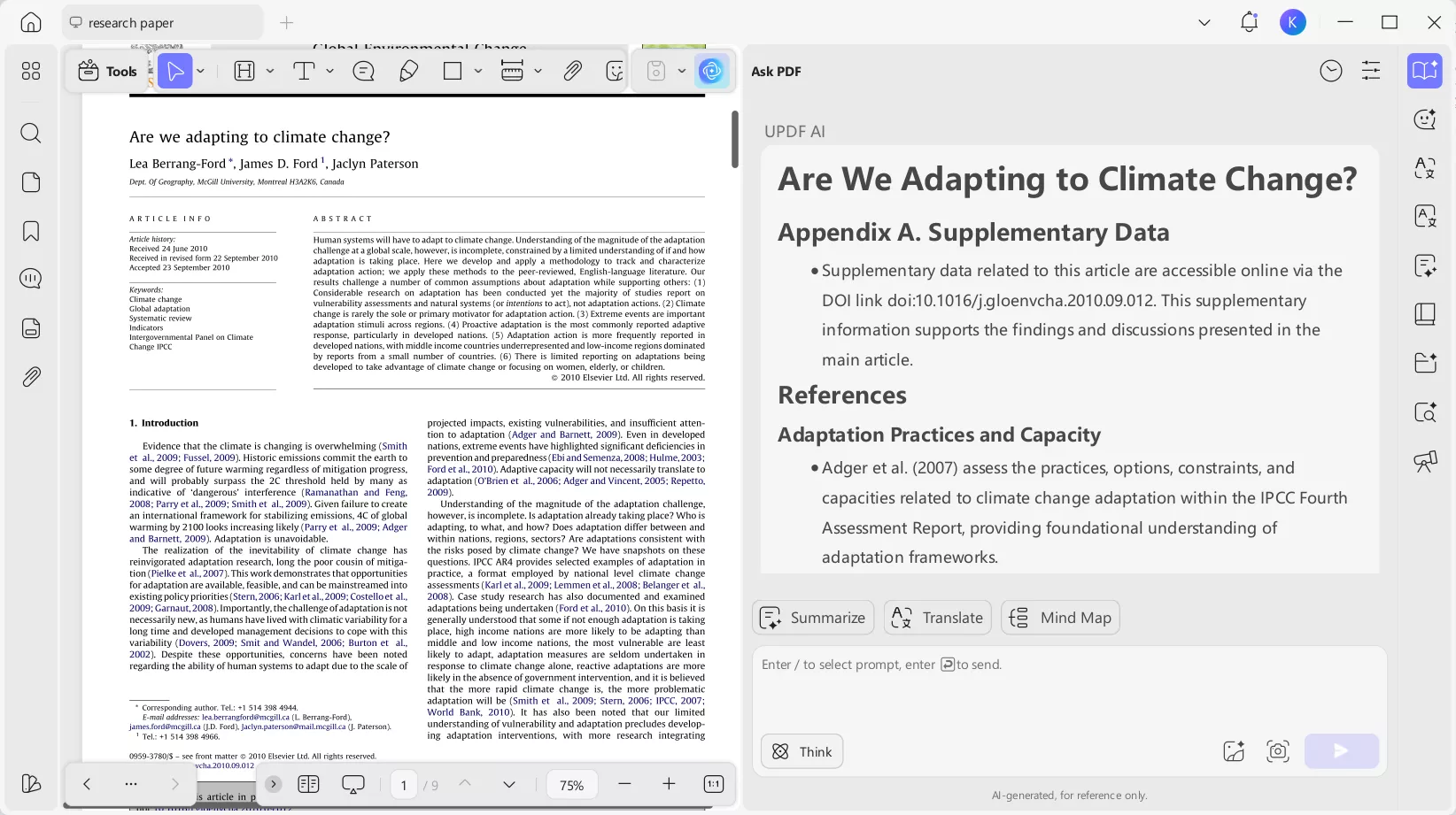 summarize research papers and thesis
