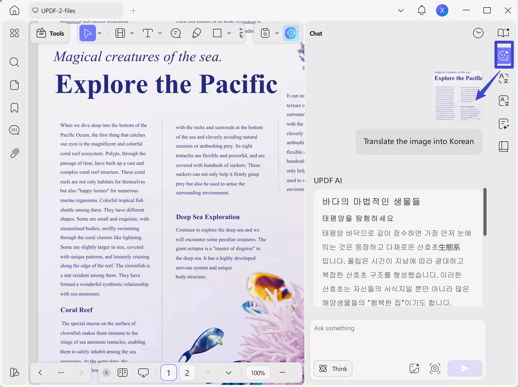 Translate the Scanned PDF with a Screenshot
