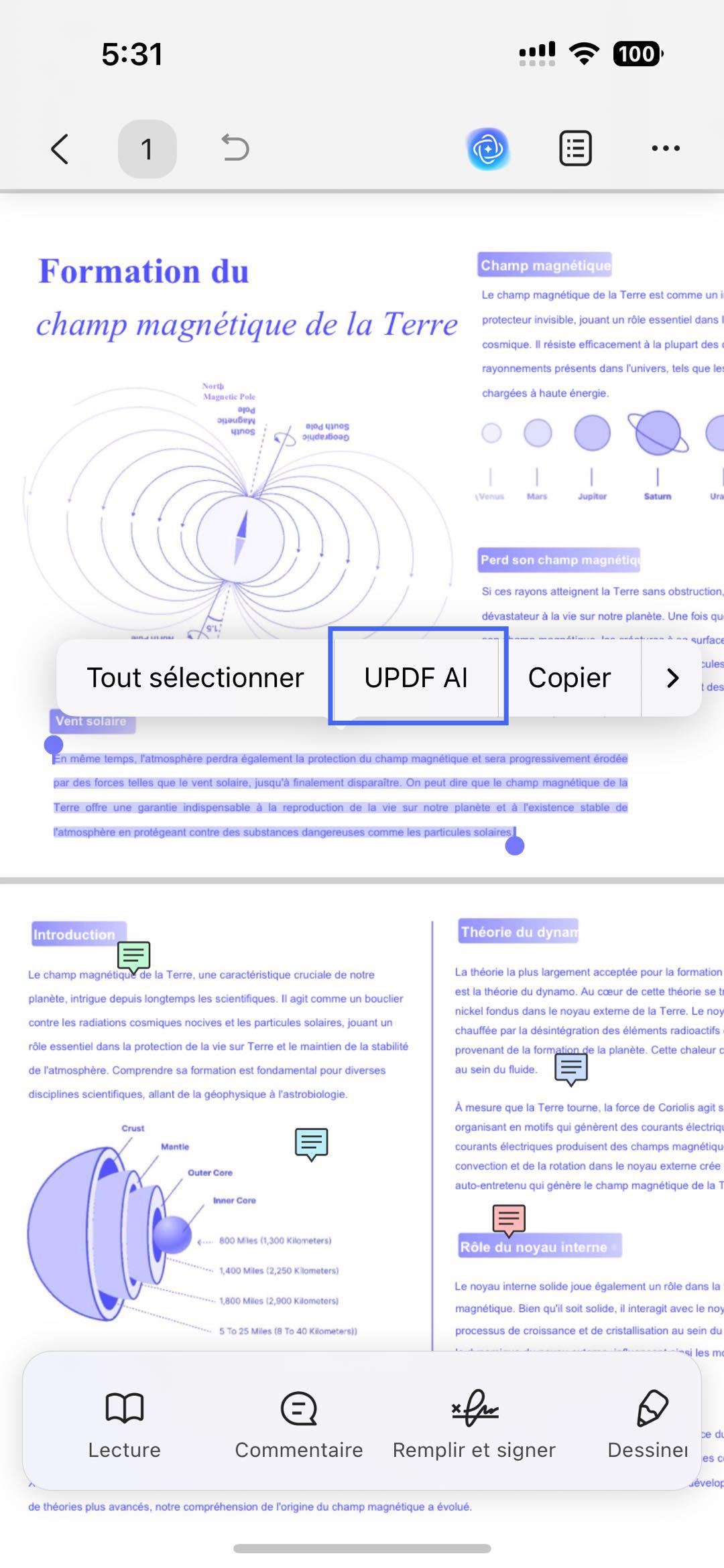 traduire des PDF ios