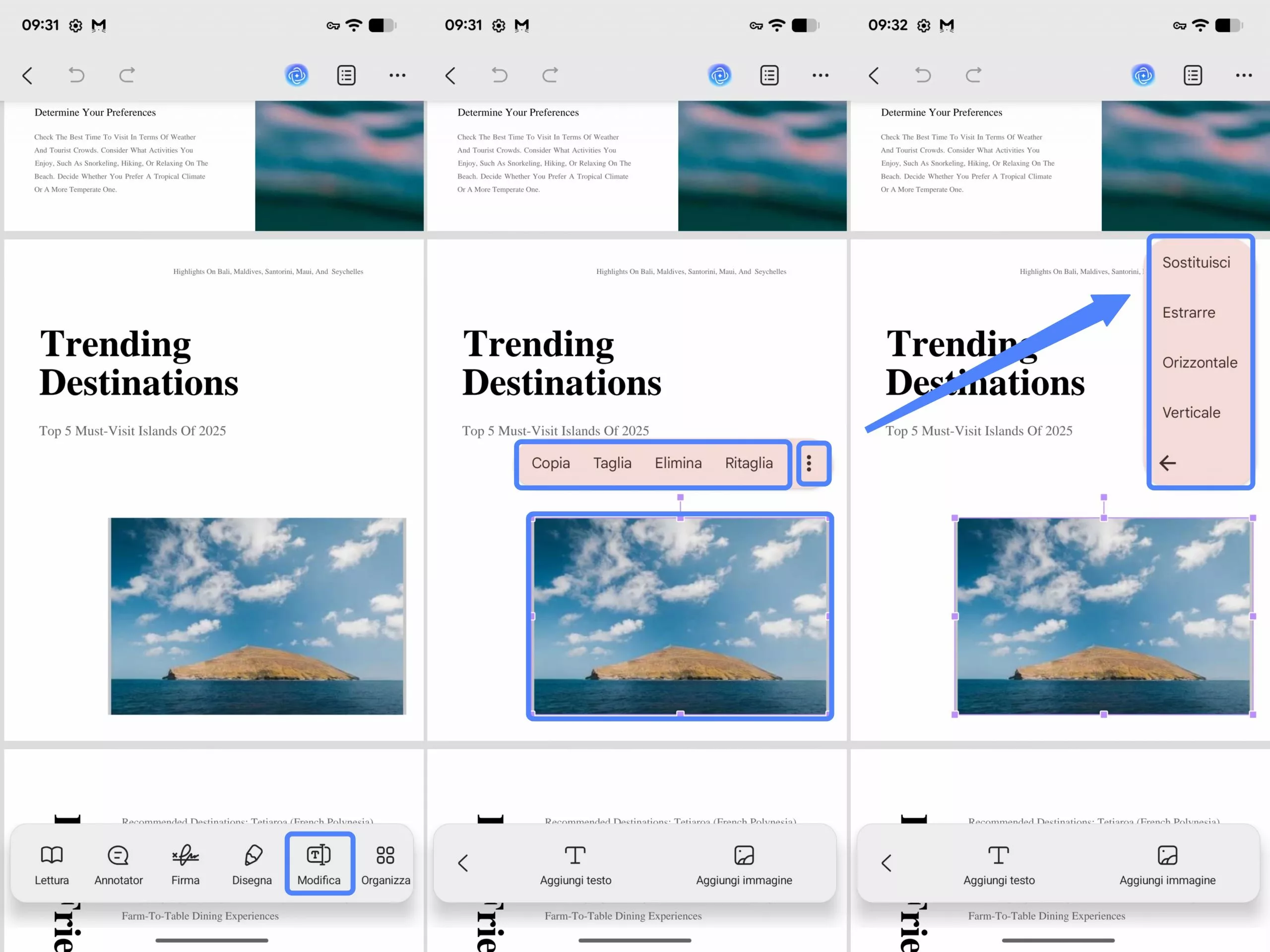 modalità di modifica di UPDF per Android