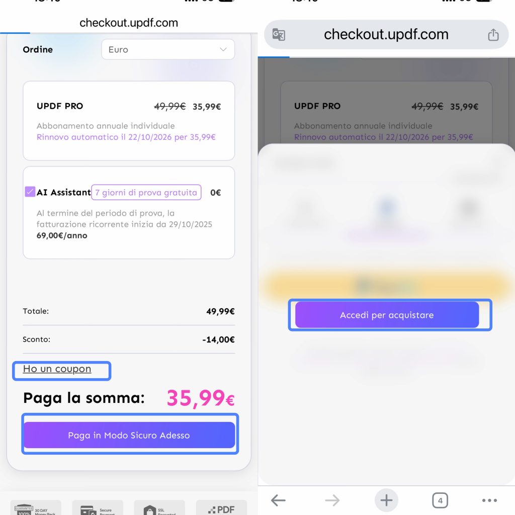 license and activate for purchase