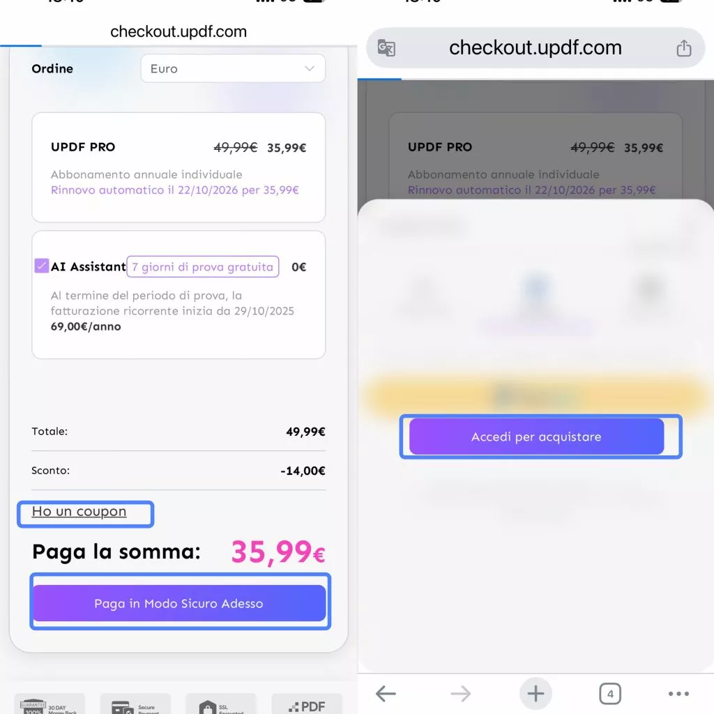 license and activate for purchase