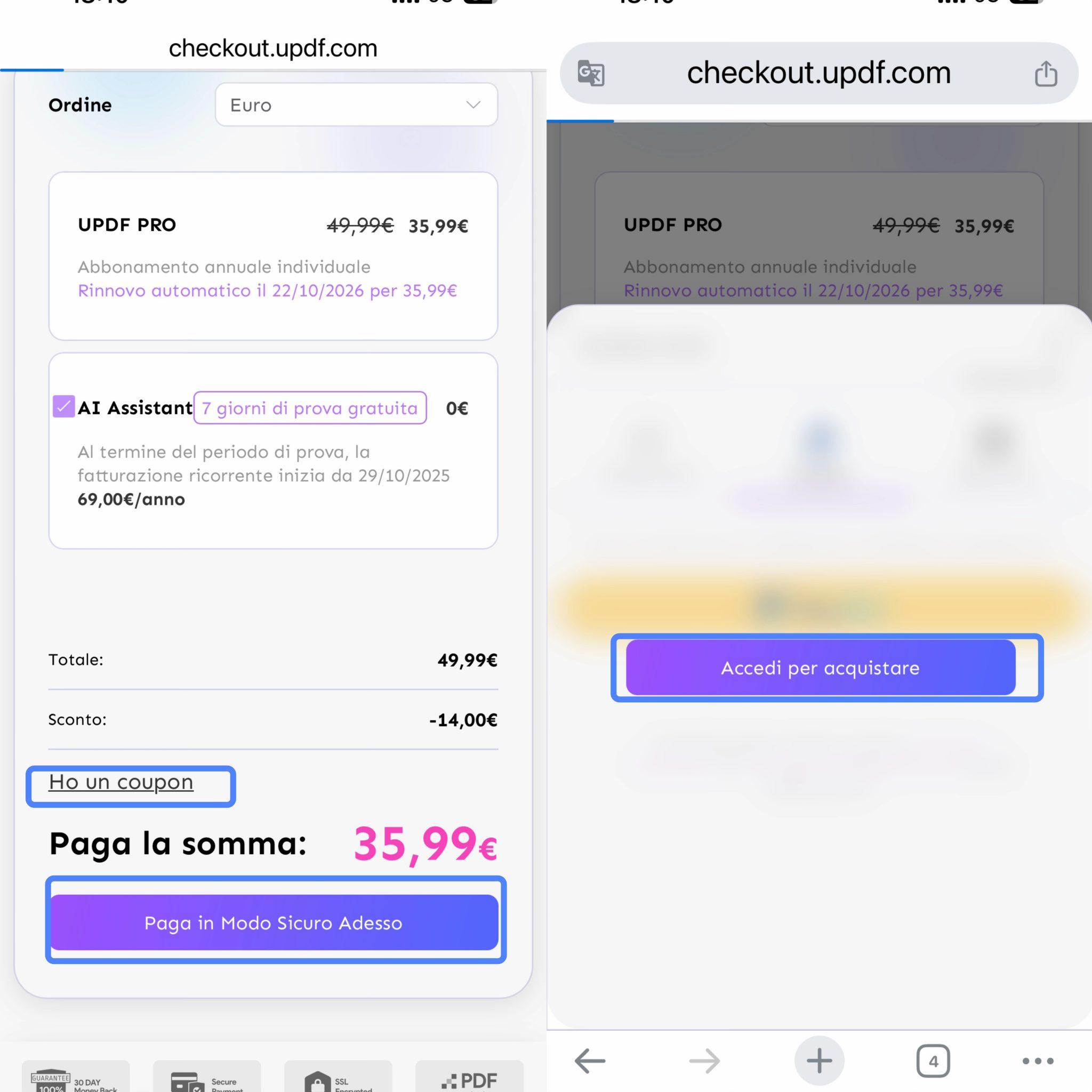 Licenza e attivazione di UPDF su iOS | Guida Utente
