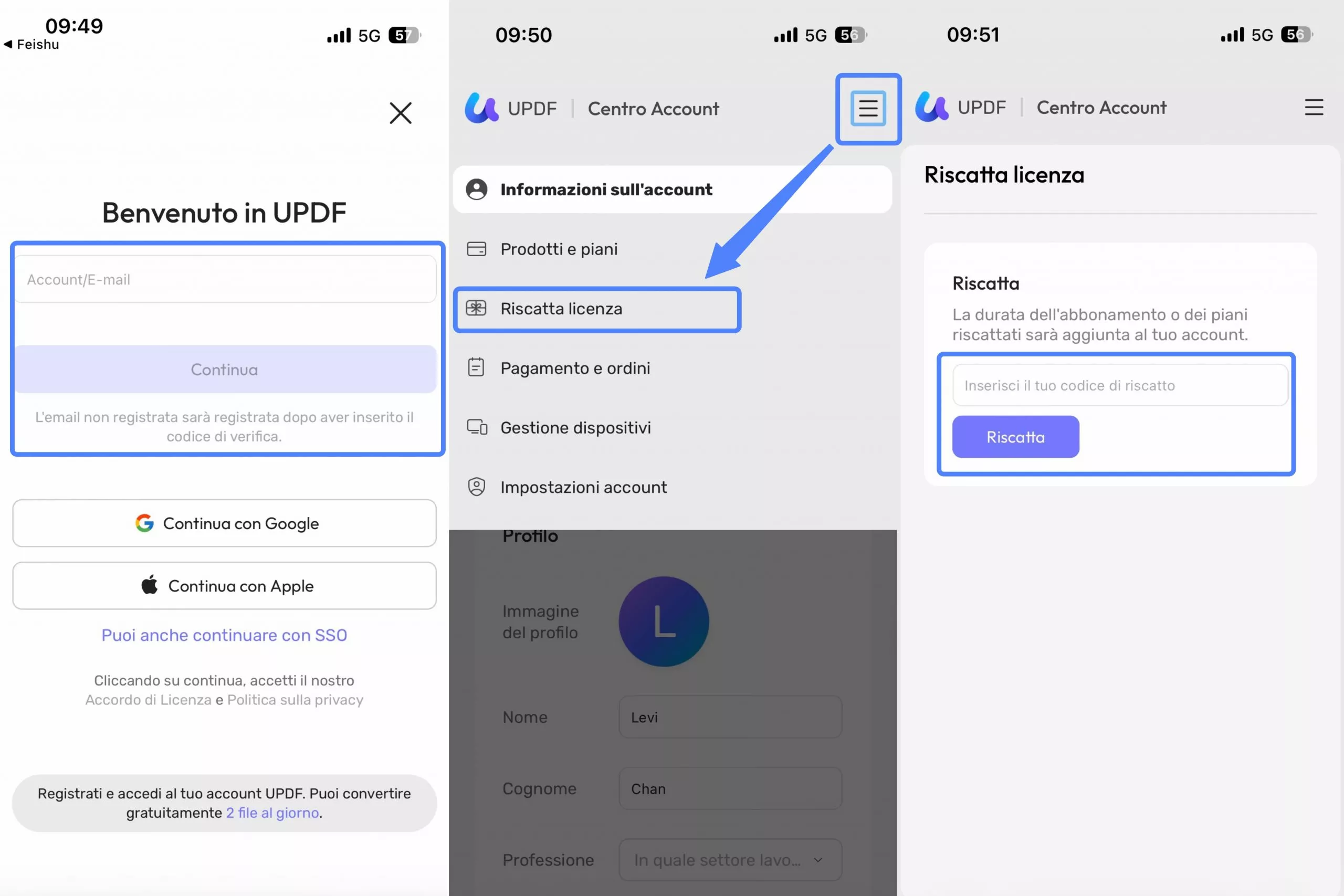 redeem license ios