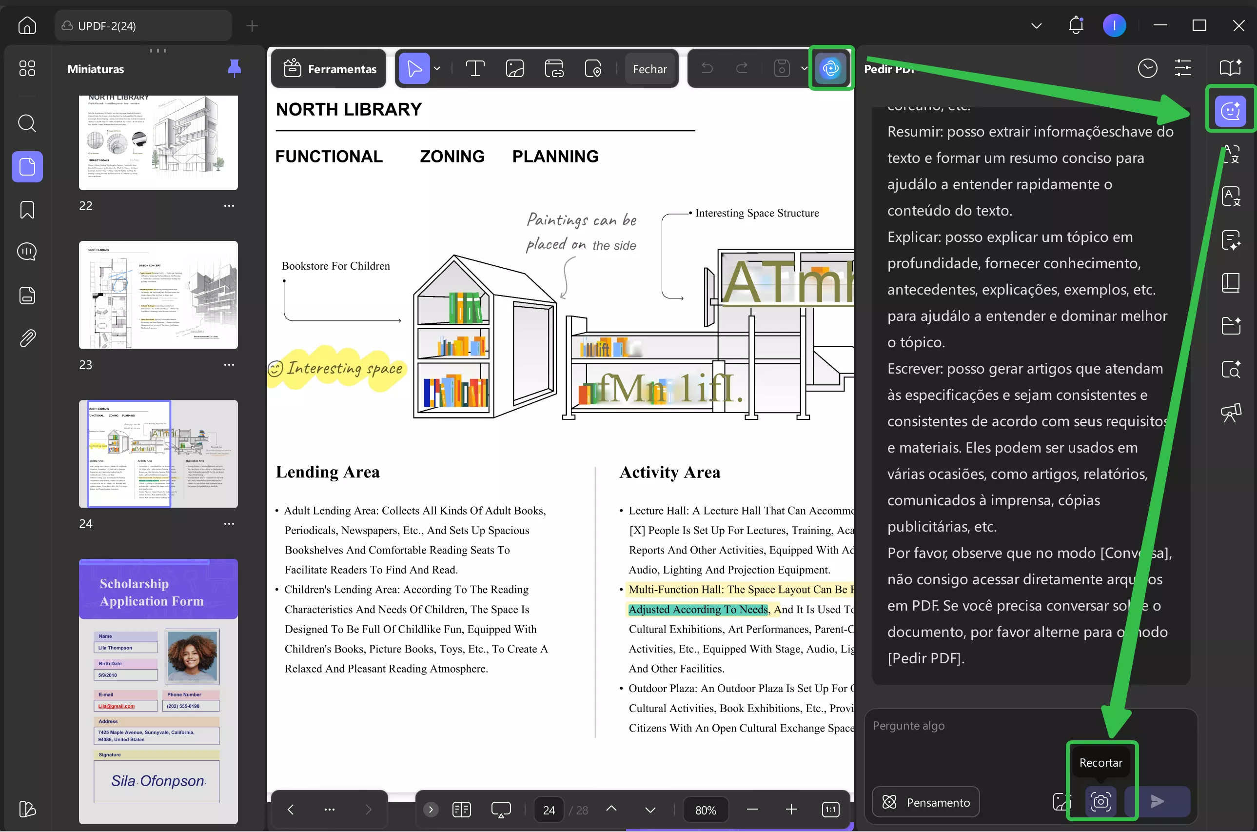 conversa e captura de tela