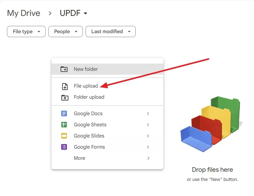 Cargue el archivo de Excel a Google Drive para agregar una casilla de verificación en Excel