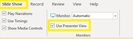 user presenter view