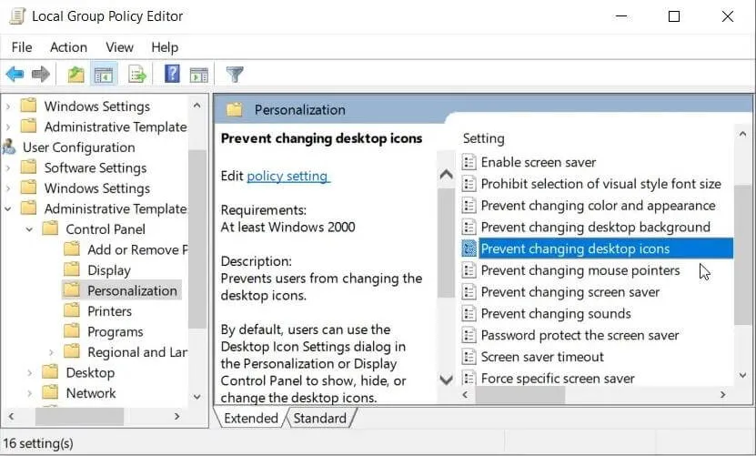 user configuration in Windows