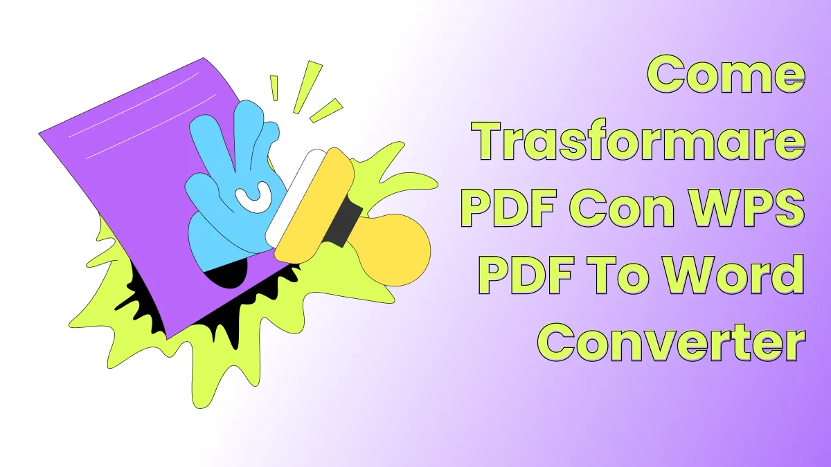 Come trasformare PDF con WPS PDF to Word Converter