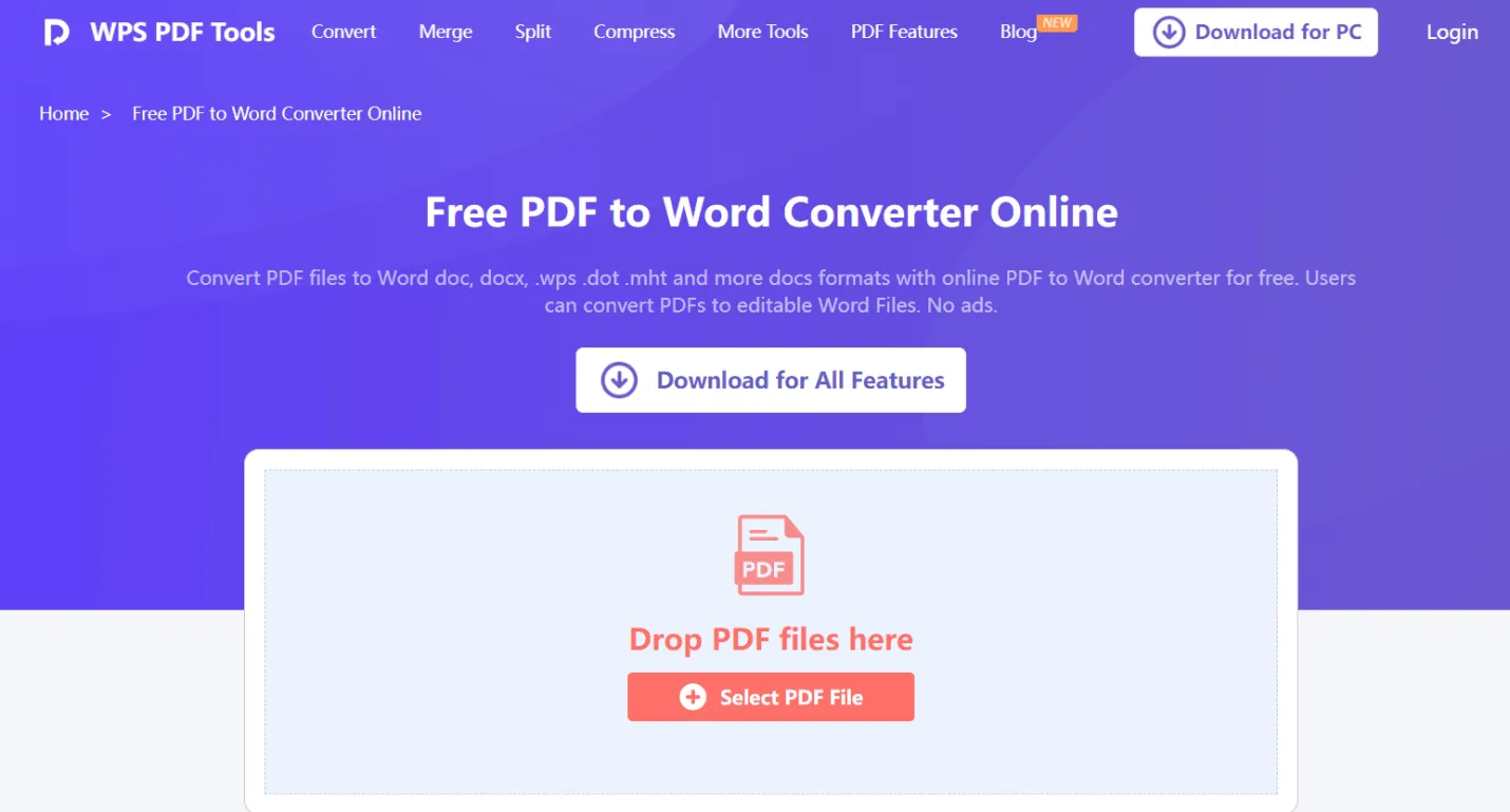 wps online converter