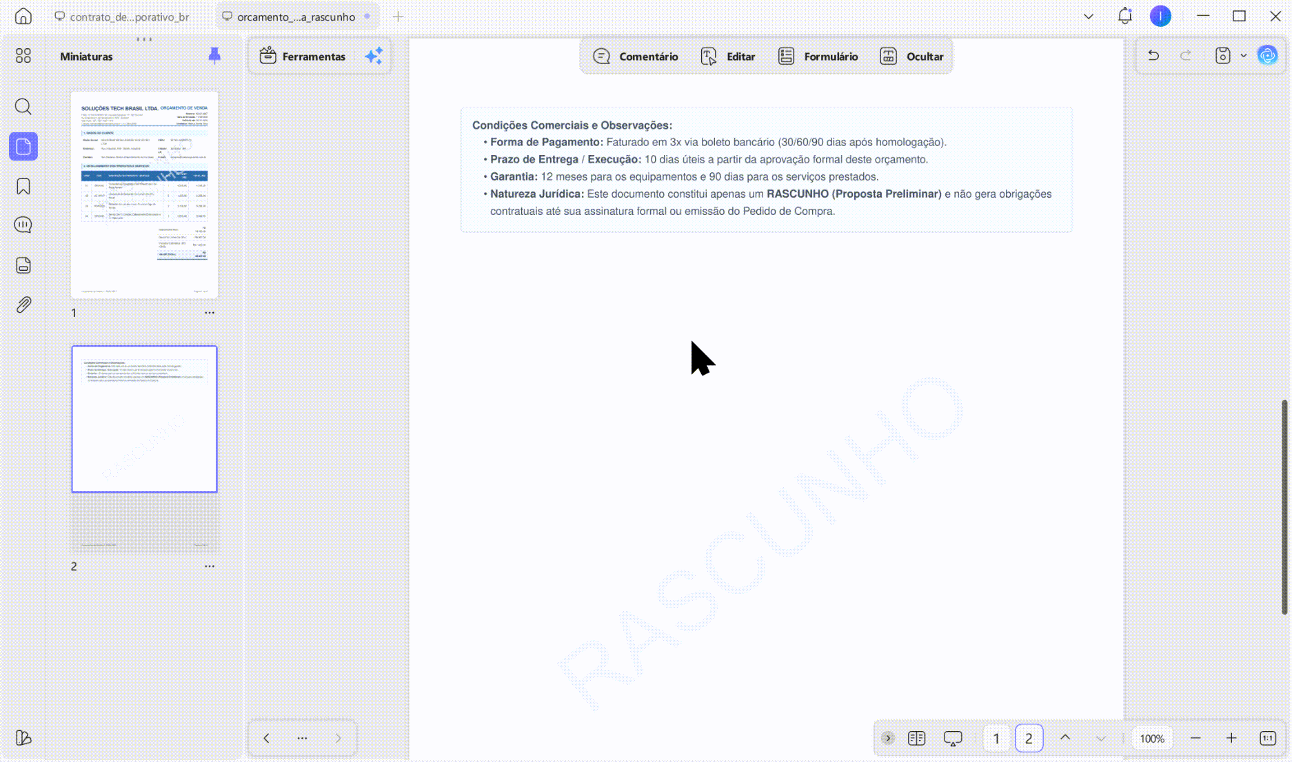 tirar marca d’água pdf