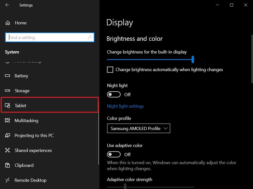 Masaüstü Windows 10'da eksik simgeleri düzeltmek için tablet sekmesine erişin