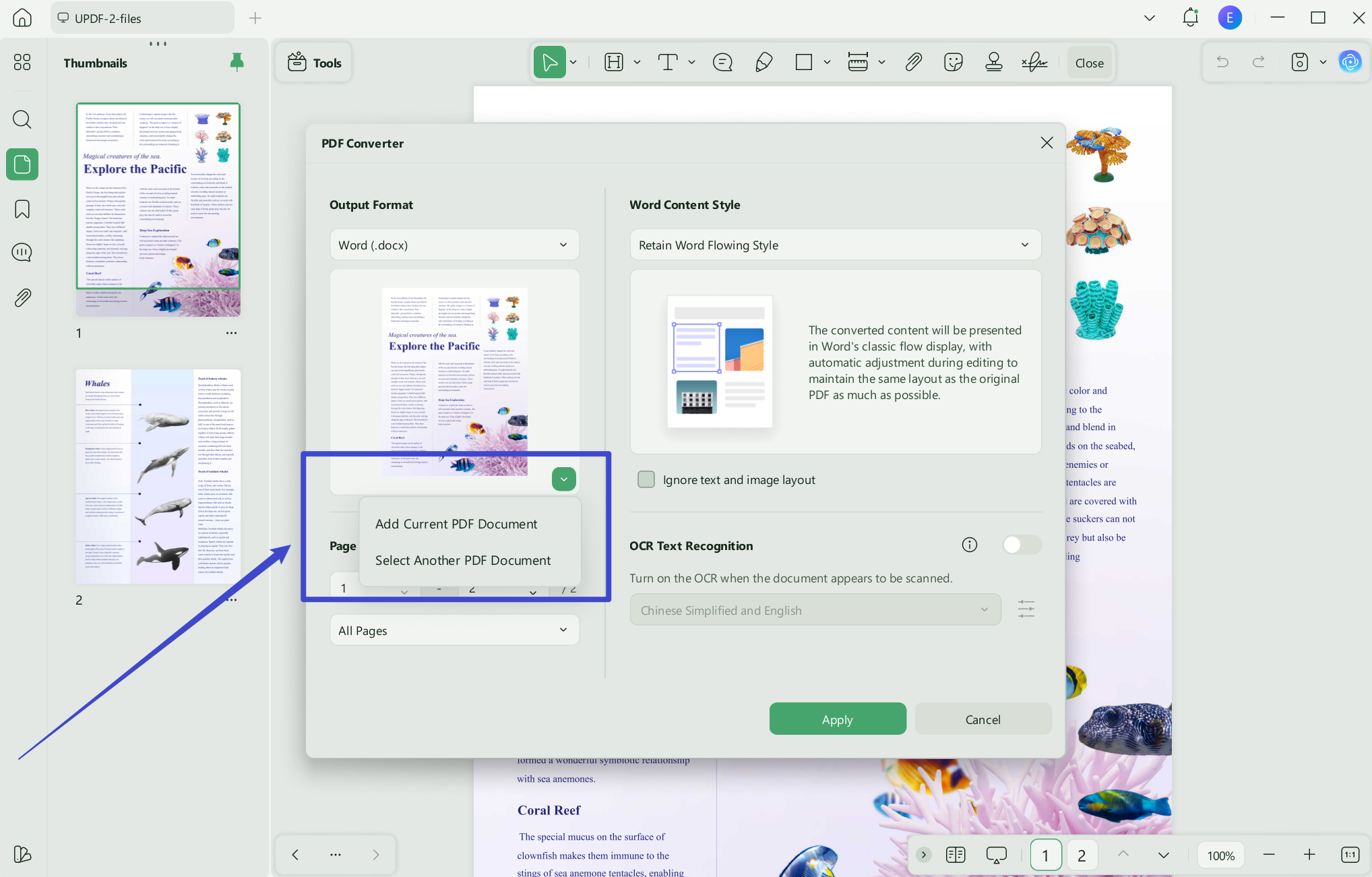 select another pdf document
