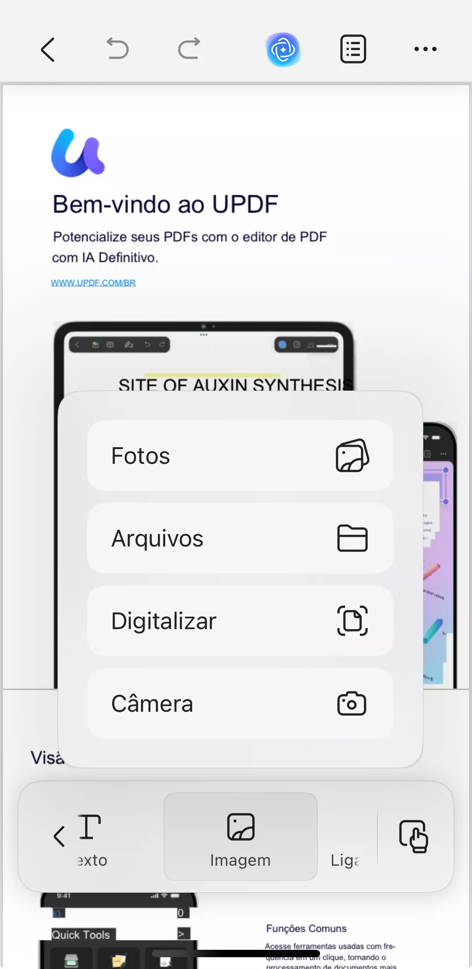 editar imagens em um pdf no ios